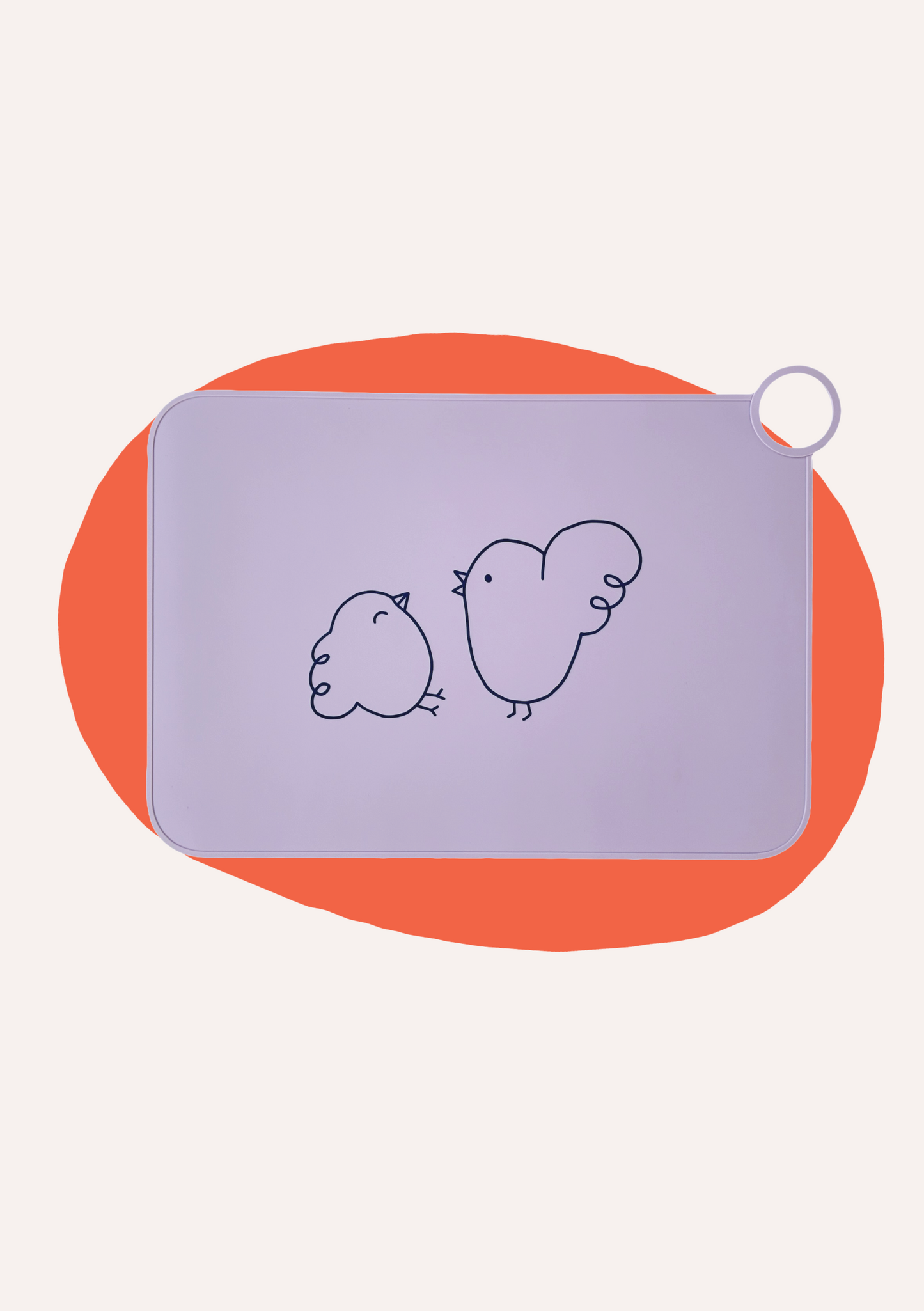 Fluffy Birds Foldable Silicone Placemat