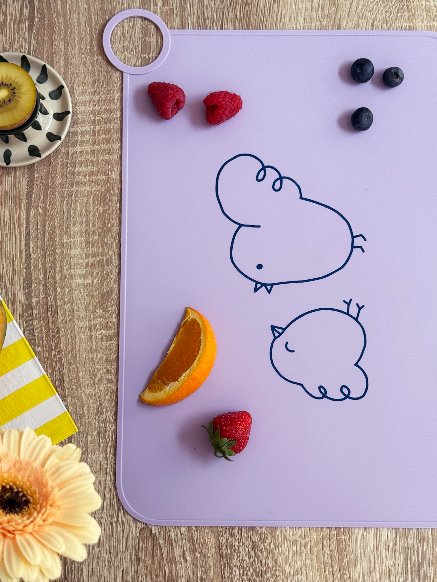 Fluffy Birds Foldable Silicone Placemat