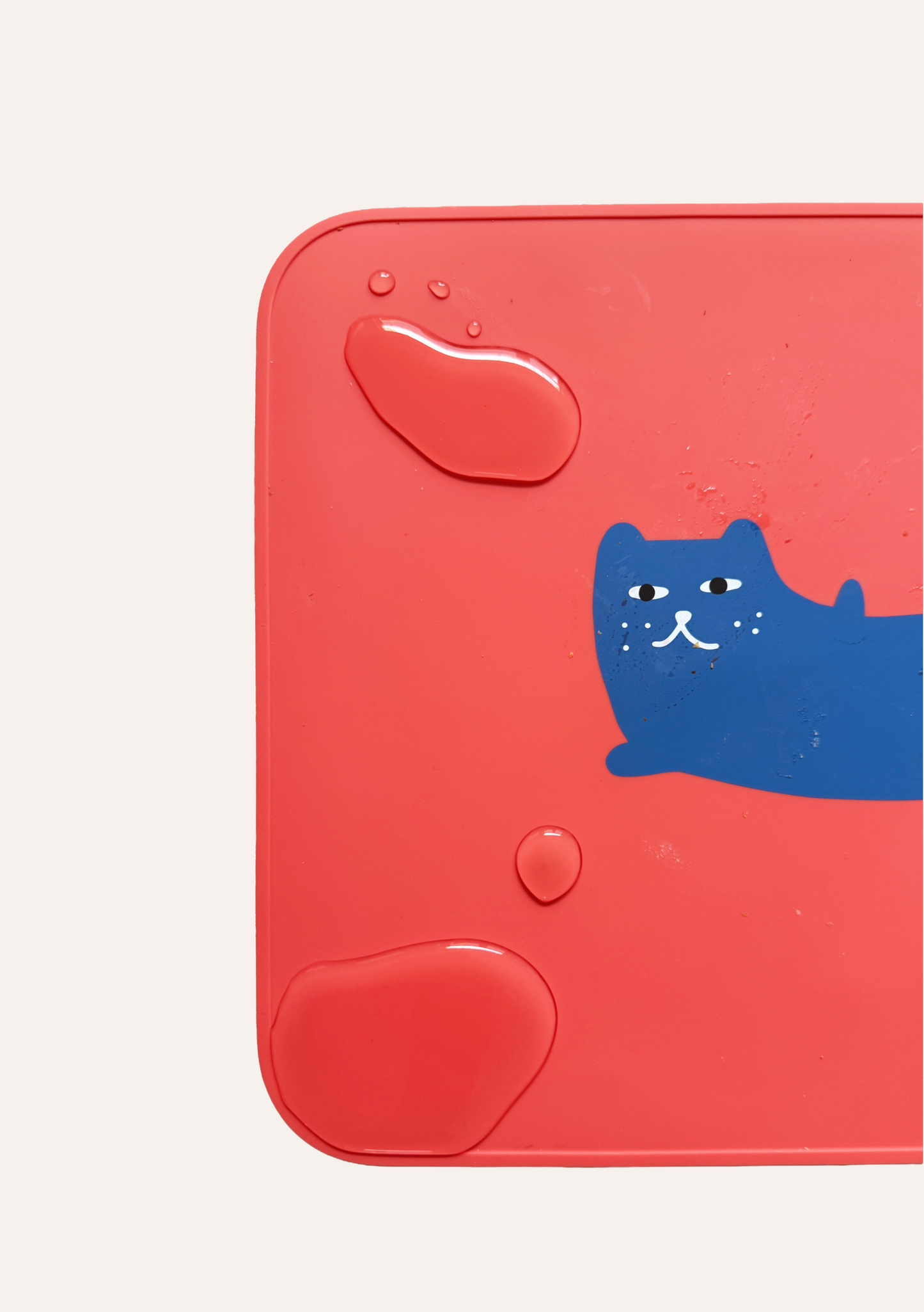 Grumpy Blue Cat Foldable Silicone Placemat